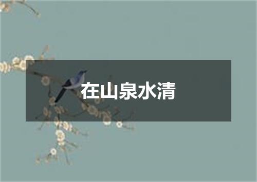 在山泉水清