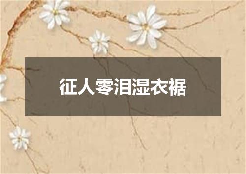 征人零泪湿衣裾
