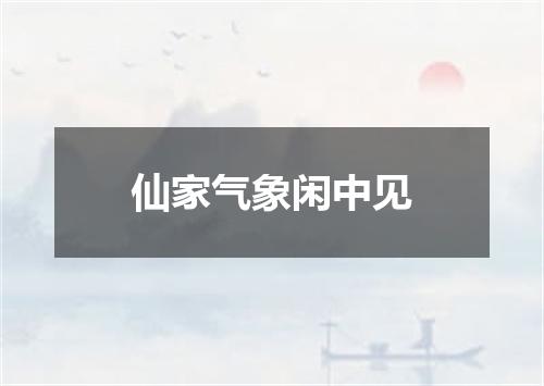 仙家气象闲中见