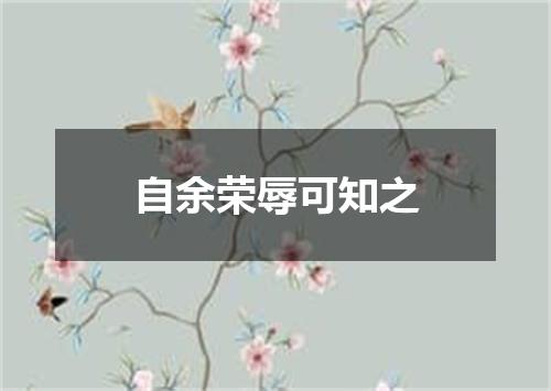 自余荣辱可知之