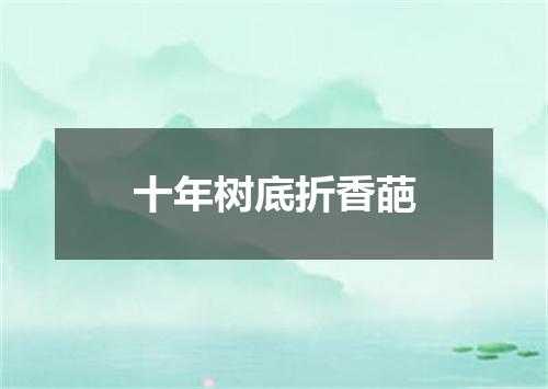 十年树底折香葩