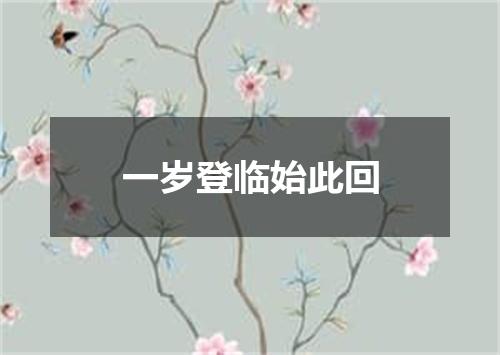 一岁登临始此回