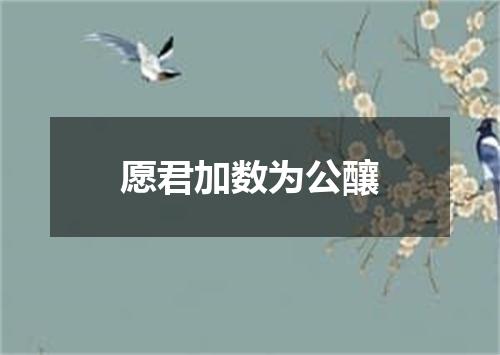 愿君加数为公釀