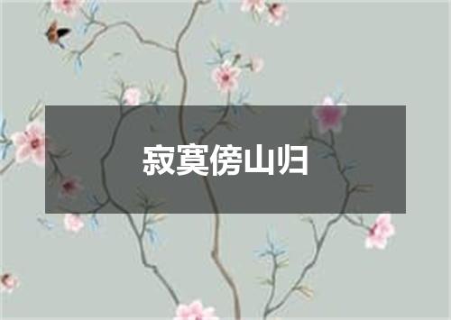 寂寞傍山归