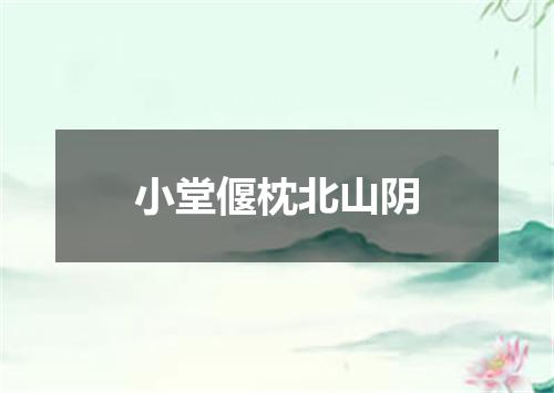 小堂偃枕北山阴
