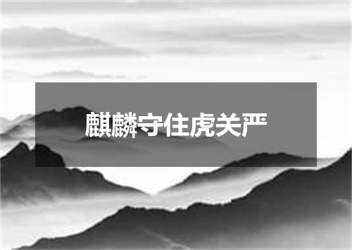 麒麟守住虎关严