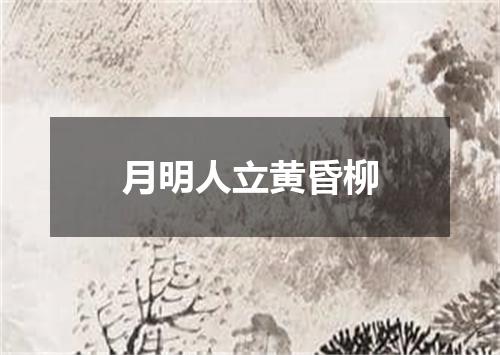 月明人立黄昏柳