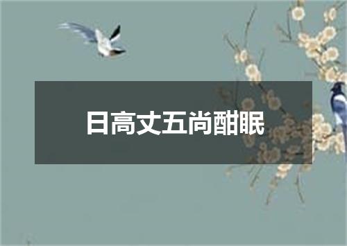 日高丈五尚酣眠