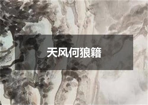 天风何狼籍