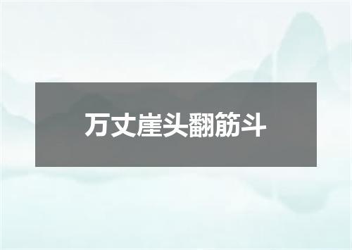 万丈崖头翻筋斗