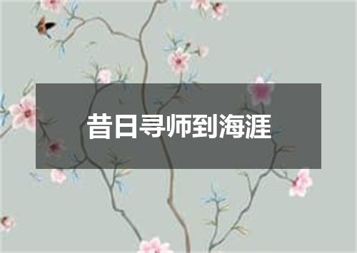 昔日寻师到海涯