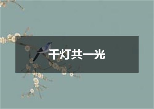 千灯共一光