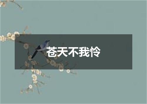 苍天不我怜