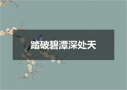 踏破碧潭深处天