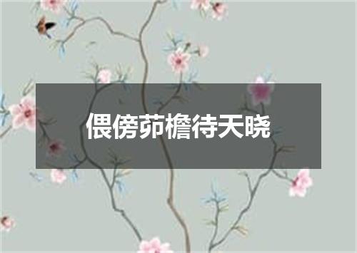 偎傍茆檐待天晓
