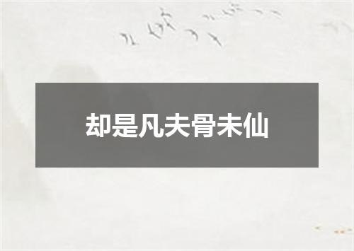 却是凡夫骨未仙