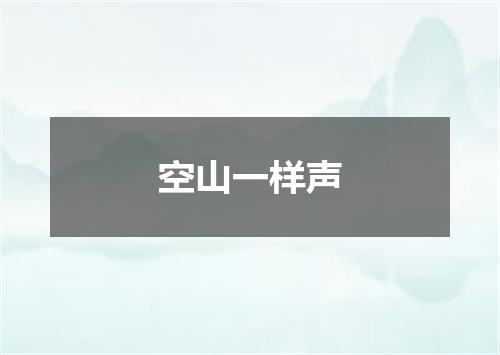 空山一样声