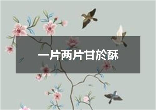 一片两片甘於酥