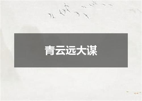 青云远大谋