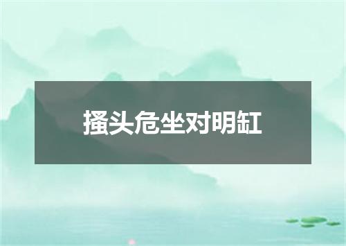 搔头危坐对明缸