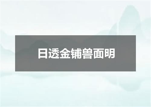 日透金铺兽面明