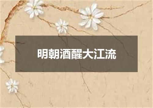 明朝酒醒大江流