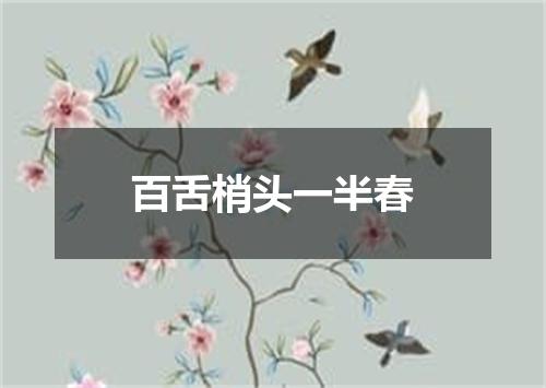百舌梢头一半春