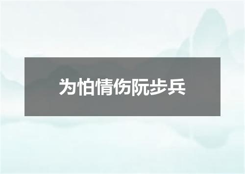 为怕情伤阮步兵