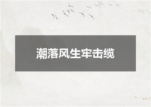 潮落风生牢击缆
