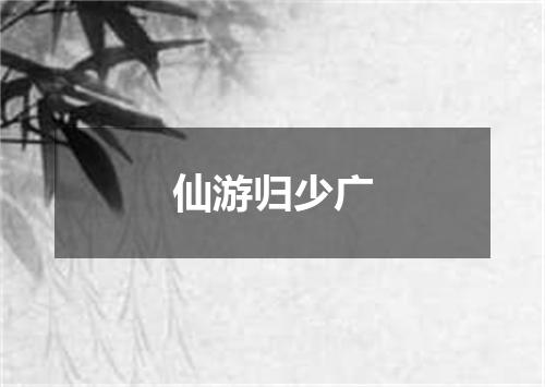 仙游归少广