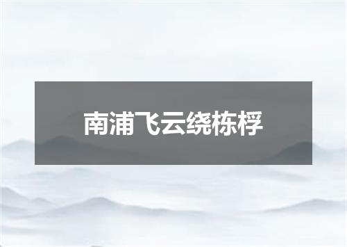 南浦飞云绕栋桴