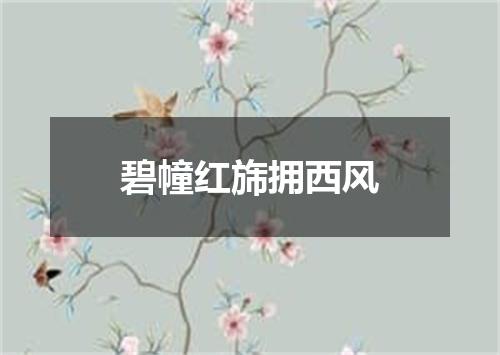 碧幢红旆拥西风