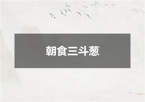 朝食三斗葱