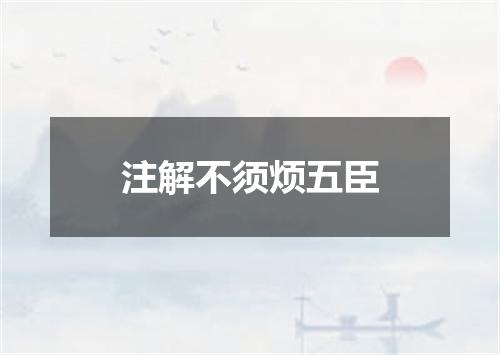 注解不须烦五臣