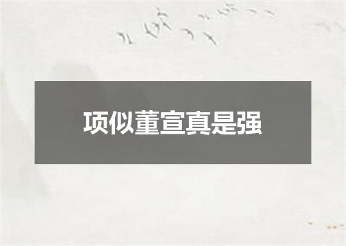 项似董宣真是强