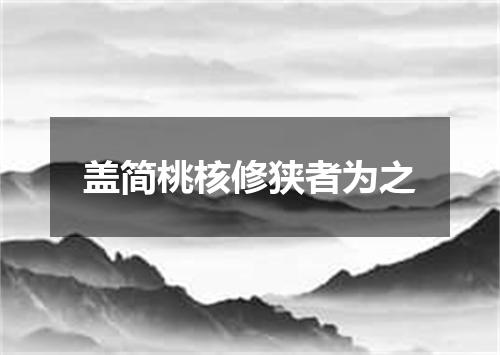 盖简桃核修狭者为之