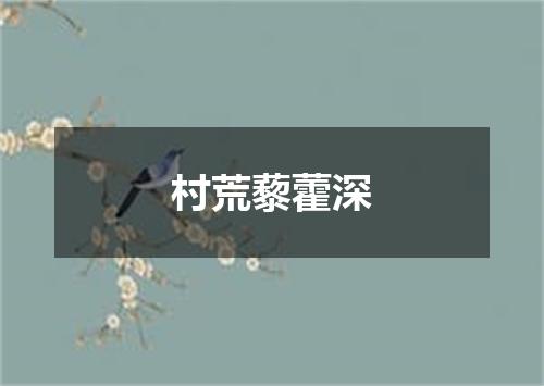 村荒藜藿深