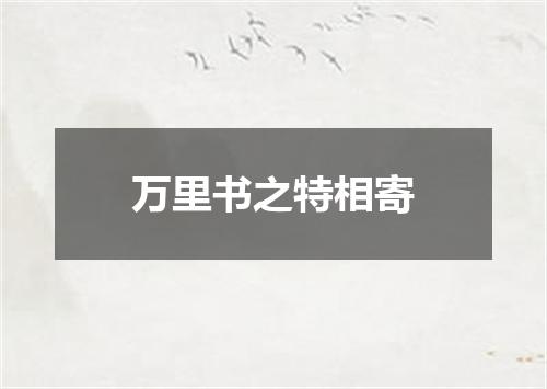 万里书之特相寄