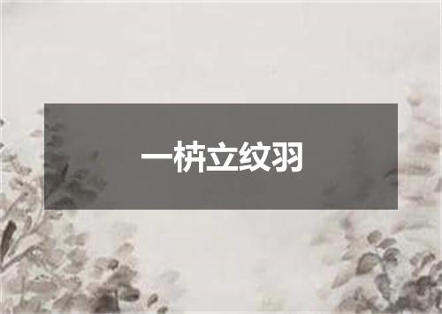 一枿立纹羽