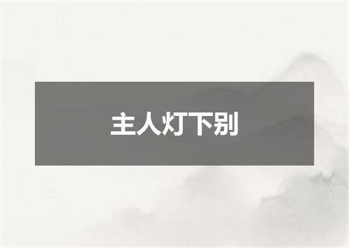 主人灯下别