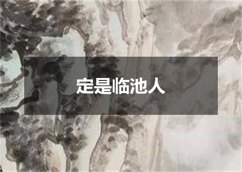定是临池人