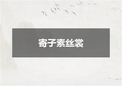 寄子素丝裳