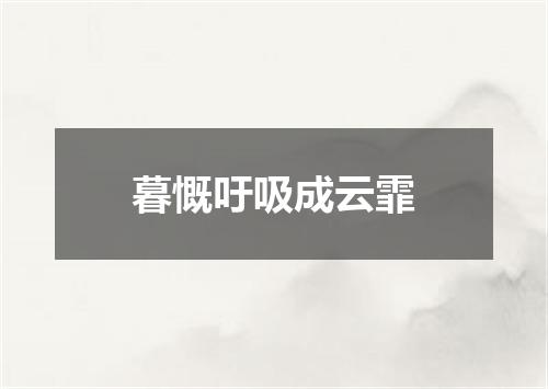 暮慨吁吸成云霏