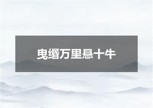 曳缗万里悬十牛