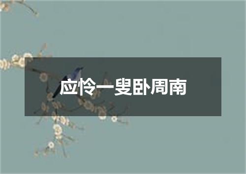 应怜一叟卧周南
