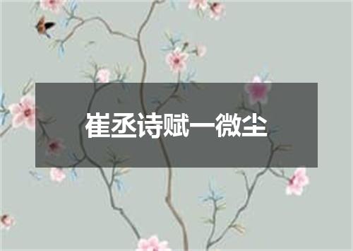 崔丞诗赋一微尘