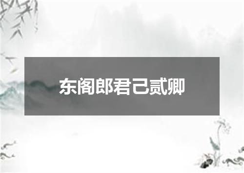 东阁郎君己贰卿
