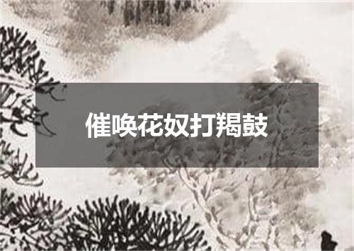 催唤花奴打羯鼓