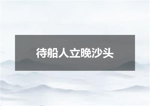 待船人立晚沙头