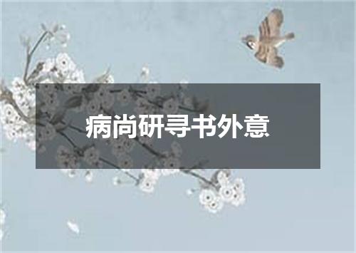 病尚研寻书外意